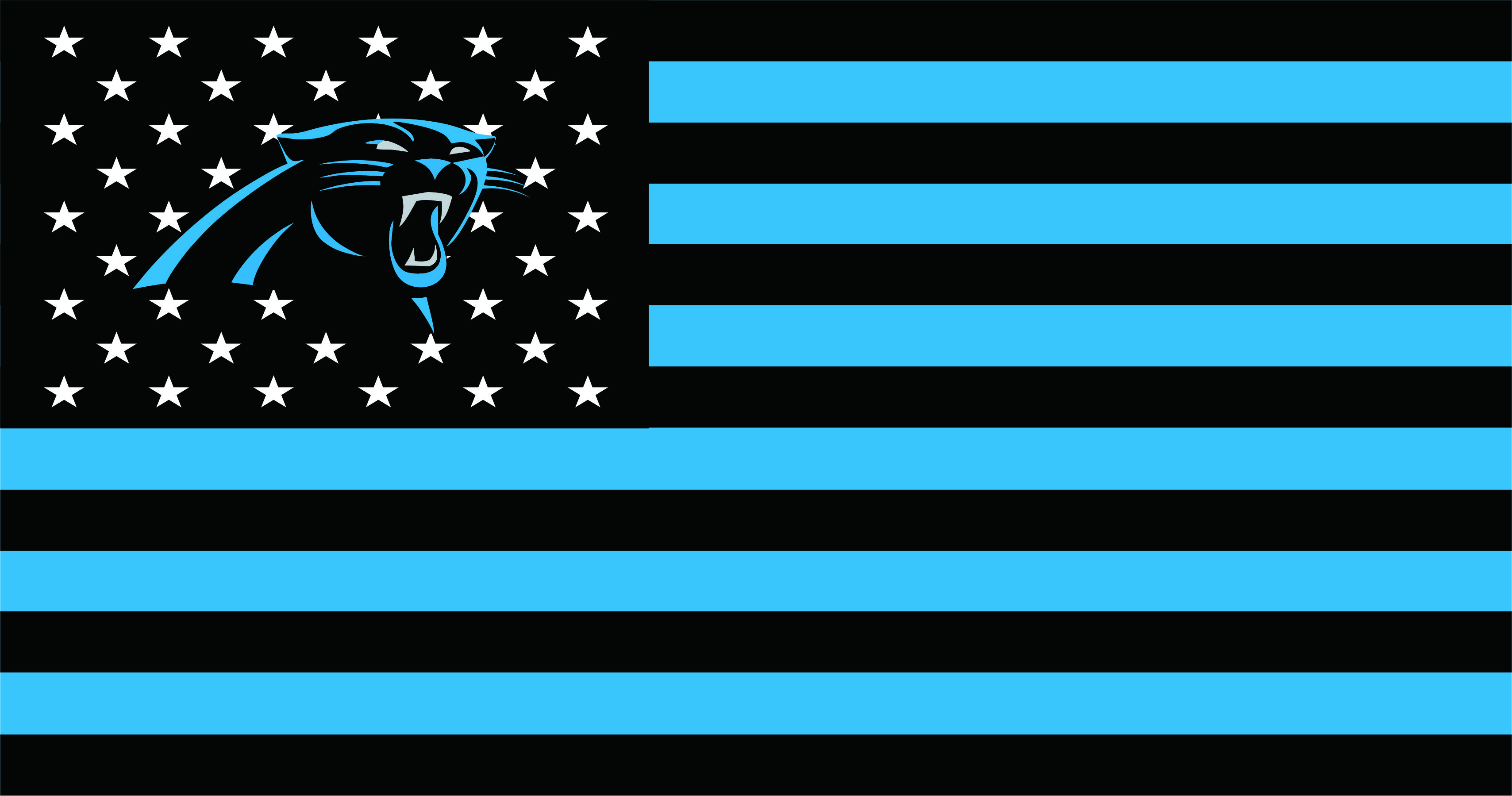 Carolina Panthers Flag001 logo vinyl decal